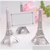 Parti Dekorasyonu Paris'te Yeni Moda Akşam Eiffel Kulesi Sier-Finish Place Kart Tutucu Düğün Masa Dekorasyon Damlası Ev G DHFVW