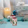 Opslagflessen 8 pc's draagbare cilinder kerstkapcontainers tinplate deksel kuipverpakkingsbus xmas afdichting geschenk praktische pvc