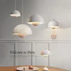 Pendant Lamps Modern Dia23cm Iron Sheet Chandelier Type-C Mushroom Table Lamp E27 Flower Bud Wall Light LED Home Decoration Bedside