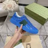 Designer Men Ace Crystal Canvas Sneaker Women Men Casual Shoes Tonal Rubber Sole Luxury Green and Red Web Flat Outdoor Trainers Shoes Designer Storlek 35-44