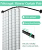 Cortinas de chuveiro haste de cortina curvada extensível em forma de aço inoxidável em forma de aço de aço de arco de banheiro 6 size7380822