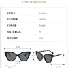 Lunettes de soleil vintage Cat Eye Femmes Men Big Frame Brand Designer Gradient Cateyes Sun Gernes UV400 Femme Leopard