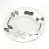 Round Digital Transparent Bathroom Scale LCD Tempered Glass Electronic Body Weighing Smart Floor Scales 26CM 231221