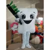 Dent de simulation avec brosse à dents verte Mascot Costume Cartoon Characon Oprifits Halloween Christmas Fancy Party Taille Adult Anniversaire Outdoor tenue costume