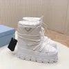 Designer Snow Boots Luxury Apres-ski boots Letter Triangle Booties Shoe Snow Boot Plaque Ankle Ski Slip Round Designer Lace Up Shoes Heightened Lacing size 35-41