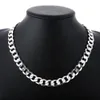 OFERTA ESPECIAL 925 Colar de prata esterlina para homens Classic 12mm Chain 18 30 polegadas Fine Fine Moda