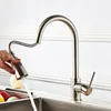 Kitchen Faucets 4 Colors Brass Material & Cold Water Pull Out Tap