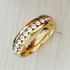 Знаменитый бренд классический 6 -мм золотой цвет CZ Ring Ring