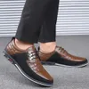 Brand Casual Pu Classic Black Fashion Breattable Leather Business Lace-Up Men Shoes Big Size 231221 324
