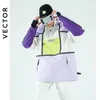 Vector ski wear suéter con capucha para mujeres tendencia reflectante de esquí de esquí engrosado y equipos de esquí impermeables traje de esquí Mujeres 231221