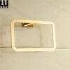 gold Towel Ring chrome Bathroom accessories Decoration Elegant square style 231221