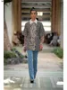 2023 Designer Womens Jeans Female Retro Women's Jacket Milan Runway Dress Casual Longeeved Top Clothing Suit F4 YD1R