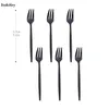 Fruit Fork Spoon lnife Set Gâteau en acier inoxydable pour dessert Red Small Fork Fork Rainbow Dessert Creativity Fork For Drop Y3052