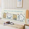 Cute Bear Elastic All-inclusive Bed Head Cover Print Bedside Protection Dustproof Cover Bedroom Room Soft Headboard Slipcover 231222