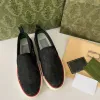 designer sneakers canvas skor glider på casual kvinnor brev sneaker män kvinnor avslappnade sko loafers ess broderad vintage gratis frakt