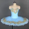 STAGE WEAR BLL111 PALE BLÅ SPANDEX Bodice Pre-Professional Ballet Pancake Tutu Girls Women Tävling eller Performance Dance Costumes