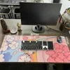 Mouse Pads Handgelenk ruht großer Anime Pink Mousepad Gamer niedlich Kawaii xxl Gaming Pad Gummi Otaku Locking Edge Big Fashion Laptop Notebook Schreibtisch matl231221