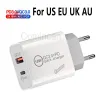 12W PD Type-C Fast Charger för telefon 12 11 Pro Obs 20 Huawei Xiaomi Power Adapter US EU UK AU Traval Plug