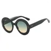 Okulary przeciwsłoneczne Ochrona przed słońcem Osoby moda uv retro duże owalne okulary na wybiegu