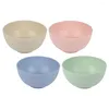 Bowls 4 Pcs Bowl Set Cereal Kitchen Reusable Pasta Microwave Safe Plastic Unbreakable Soup Salad