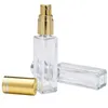 Garrafa de vidro de perfume quadrado transparente 4ml 8ml garrafas de spray para amostra de cosmética líquido 500pcs lote frete grátis wnurq