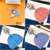 Keychains Lanyards Designer Pumpkin Creative Key Chain accessoires anneau de pute de pute de cuir Pu Modèle de trousque bijoux de bijoux avec B DHPE2