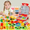 Barn Diy Kitchen Clay Toys Hamburger Noodle Machine Plasticine Mold Tool Creative Making Food for Kids Girls Gift 231221