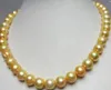 AAA Akoya 910 mm Golden pearl Necklace 14K Yellow Gold clasp Fine Jewelry Gifts 231221