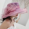 Chapeaux à bord large 2023 Lace UV Shade dames Summer Temperament Temperament Edge Travel Polyday Sun Sun for Women