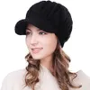 Kvinnors ull stickade akrylfibrer Visor Beanie Winter Hat For Women Sboy Cap Warm Soft Foded 231221