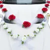 Fiori decorativi 1 set artificiale decorazione per auto da matrimonio flusso kit di seta finta rosa decorazioni da sposa da sposa festival da festa di San Valentino
