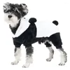 Hundebekleidung Hoodie für mittelgroße Hunde Halloween Panda Thema Frühlingskleidung im Freien Y5GB