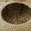 Japanese Style Tatami Cushion Handcrafted Knitted Straw Flat Seat Sofa Throw Pillow Floor Meditation Round Mat 231221