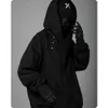 Unisex Oblique Placket Hooded Sweater Casual Functional Pullover Hoodie Comfortable Men's Clothes Haruku Hiphop Streetwear