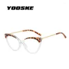 Sunglasses YOOSKE TR90 Anti Blue Rays Glasses Women Trendy Brand Cat Eye Myopia Optical Eyeglasses Ladies Radiation Computer Eyewear