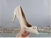 Perfect Evening Sabine Sandals Dress Shoes Flat White Satin Pumps with AllOver Pearl Embellishment Romantic Elegant Wedding