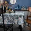 Mantel americano jacquard mesa de pintura al óleo cubierta gruesa bue flores rectangulares mesa de comedor cubierta mesa de té de té 231221