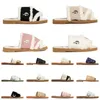 chloe sandals chloee sandals sapatos sapatos de plataforma mulheres famosas slides lettering tecido de lona sapatilhas chinelos 【code ：L】