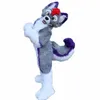 2024 New Grey Huksy Dog Mascot Costumes Halloween Cartoon Character Outfit Suit Xmas Outdoor Party Festival Dress Promotional Advertising Clothings