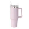 Gobelet réutilisable de 40 oz avec poignée et paille en acier inoxydable tasse de voyage à tublers isolés gobeurs gardez les boissons froides 12 ll