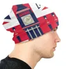 Bandeira britânica vintage com símbolos de Londres Skullies Beanies Caps Streetwear Chapéus de tricô de inverno União Union Jack Bonnet