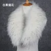 Femmes fausses raton laveur collier de fourrure Vestes d'hiver de luxe écharpes duveteuses