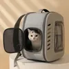 Pet Cat ryggsäck andningsbar katt reser utomhus axelväska för små hundar katter bärbara förpackningar fällbara husdjursmaterial 231221