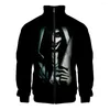 Sweat à capuche masculine Jeff le tueur 3d veste de baseball Bomber HARAJUKU HIP HOP HOODIE STAND COLLAR SPART SPART CASSORT