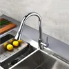 Kitchen Faucets 4 Colors Brass Material & Cold Water Pull Out Tap