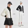 Golf Cotton Jacket Women's Clothing 2023 New Autumn and Winter Golf Clothing Slim Sports Leisure Windproof Thermal Quilted