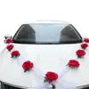Декоративные цветы 1 Set Artificial Flowe Wedding Car Decor Kit