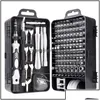 Professionelle Handwerkzeugsets Mini -Hülle für Reparatur 135 in 1 Schraubendrehersatz von Schraubenfahrertreiber Bit Präzision Mobiltelefon Tools Kit Torx Dr. DHA32