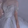 Sbalorditivo 2024 abiti da sposa boho nappe perle cristallo bling spiaggia abiti da sposa in tulle senza schienale abiti da sposa lunghi abiti da sposa vintage gotici