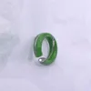 Jóias de design italiano verde esmalte verde rachaduras abrindo anel feminino feminina férias personalizadas presente235f